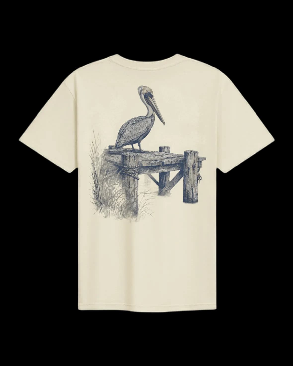 Pier Pelican back print