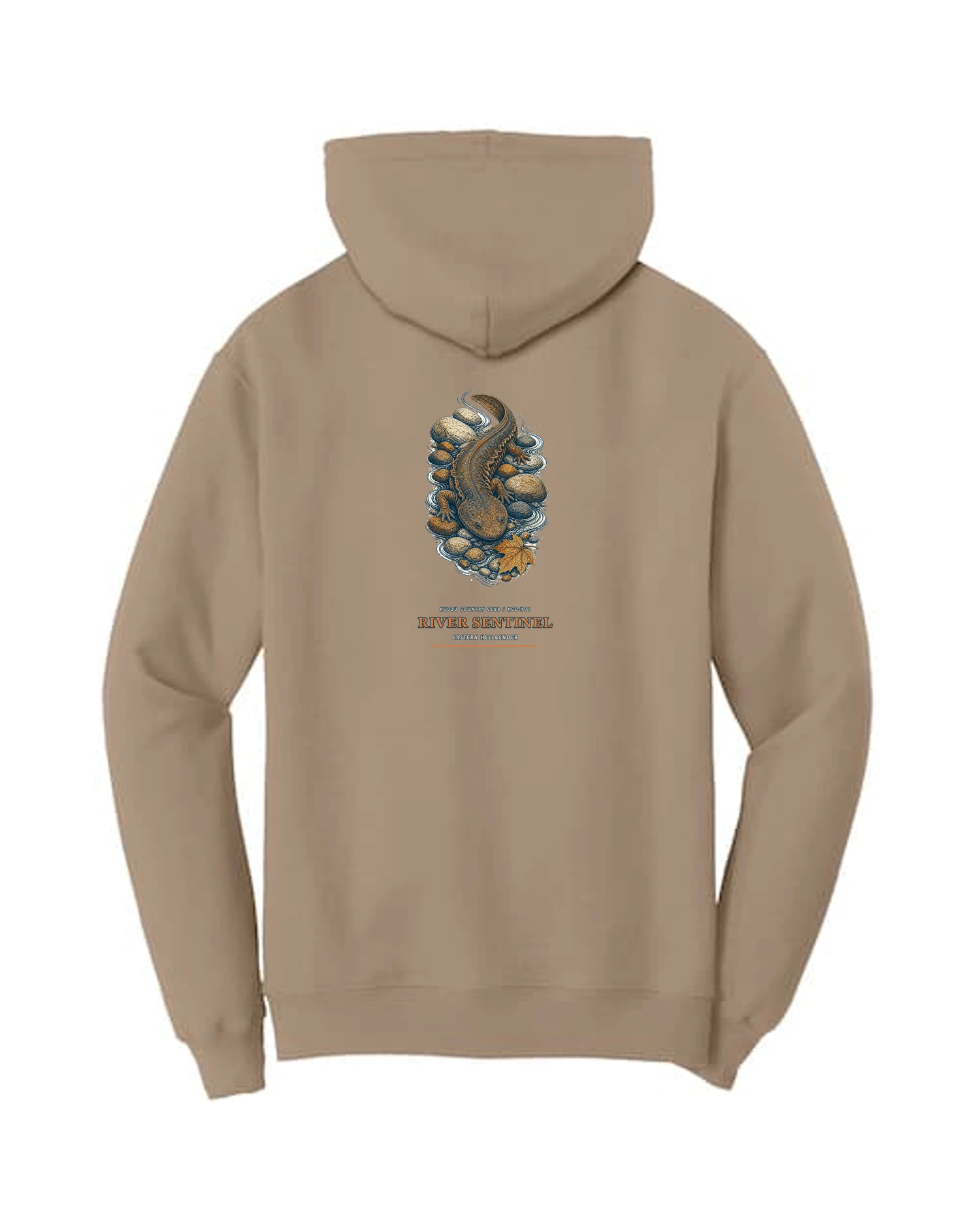 Eastern hellbender Hoodie – River Sentinel · Kudzu Country Club
